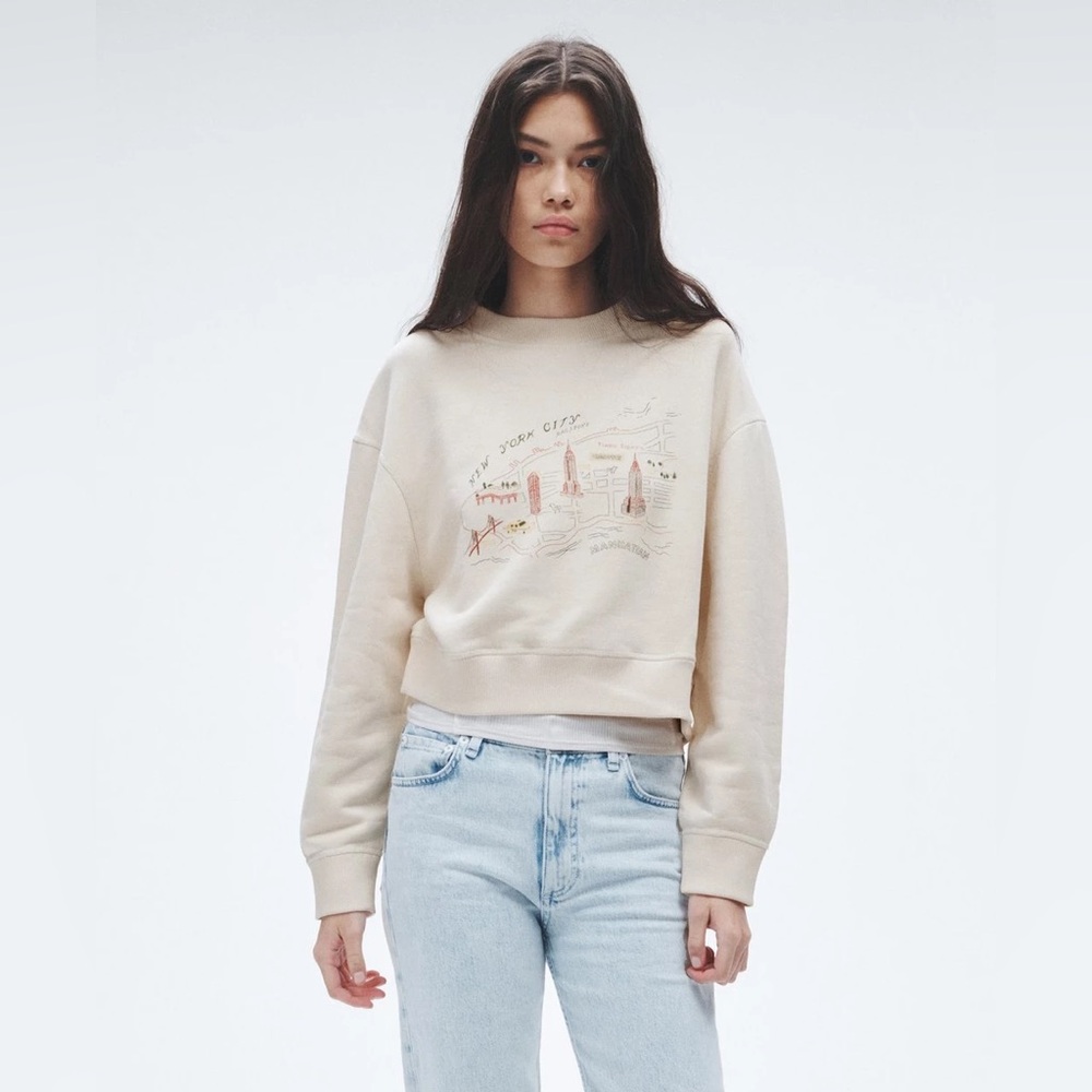 Rag & Bone Vintage Terry New York City Tourist Sweatshirt